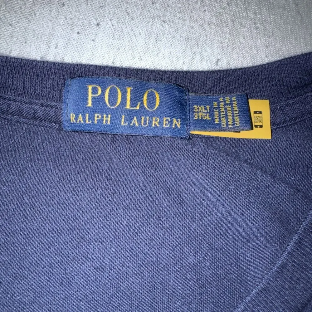 Polo Ralph Lauren Shirt Mens Big 3XLT Preppy Bear Graphic Crewneck Cotton EUC